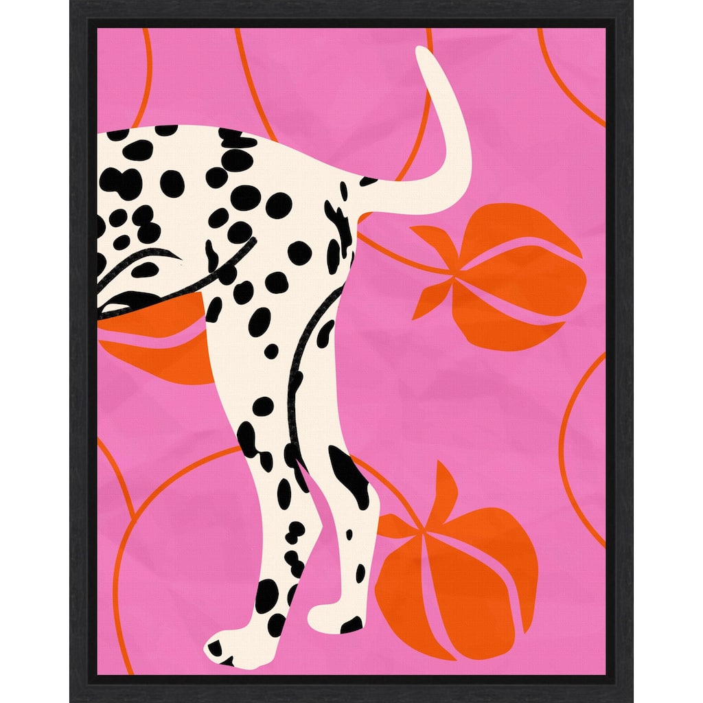 Tail a Dog Texture by Kintsugi99 Framed Canvas Wall Art