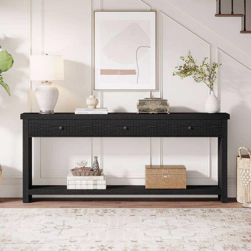 70.9" Extra Long Console Table with Drawers & Storage, Entryway Sofa Couch Foyer Accent Table for Living Room Hallway Entrance