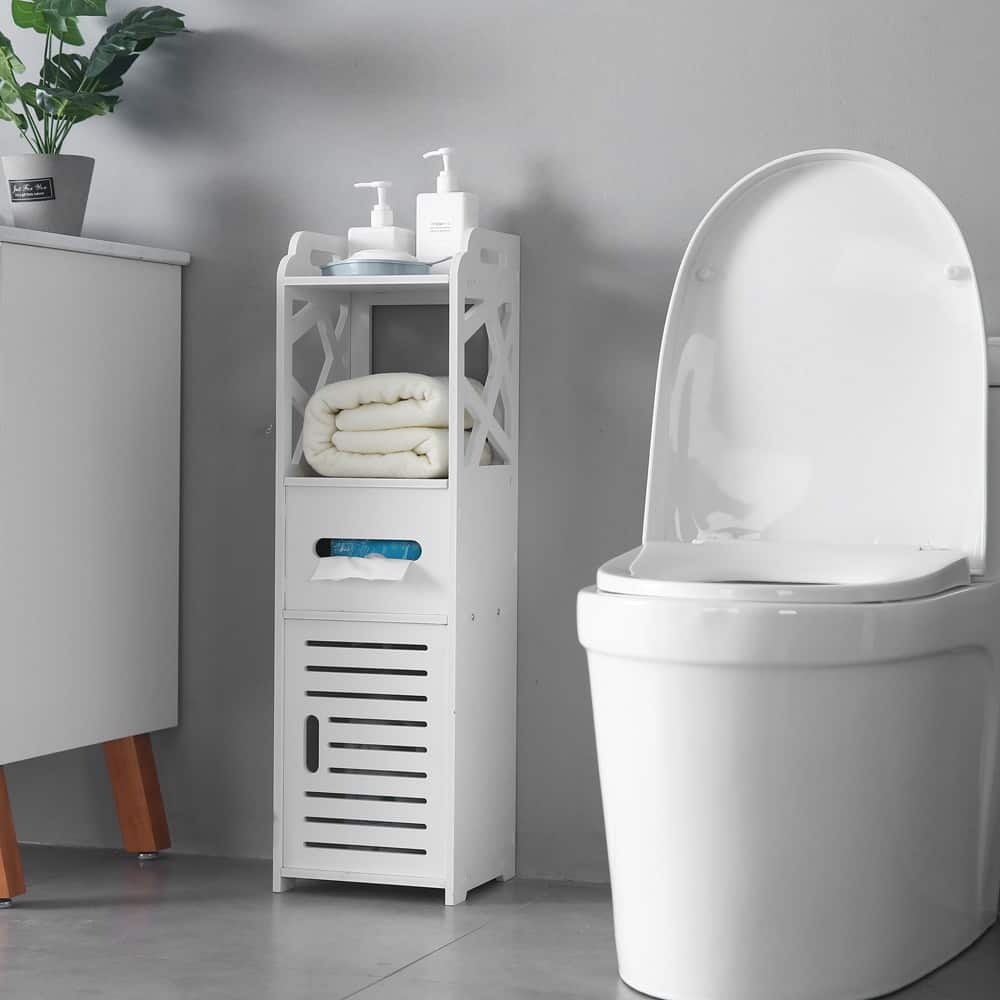 3-tier Bathroom Floor Cabinet Free-Standing Side Storage Organizer
