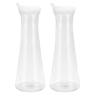 1100ml 37.2 Oz Acrylic Water Carafes with Lid, Juice Pitcher Water Jug - Clear
