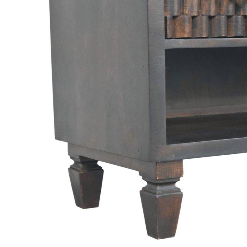 Artisan Furniture Solid Wood Arno Shoe Storage Unit, Mocha, 2-Drawers, 1-Shelf - N/A