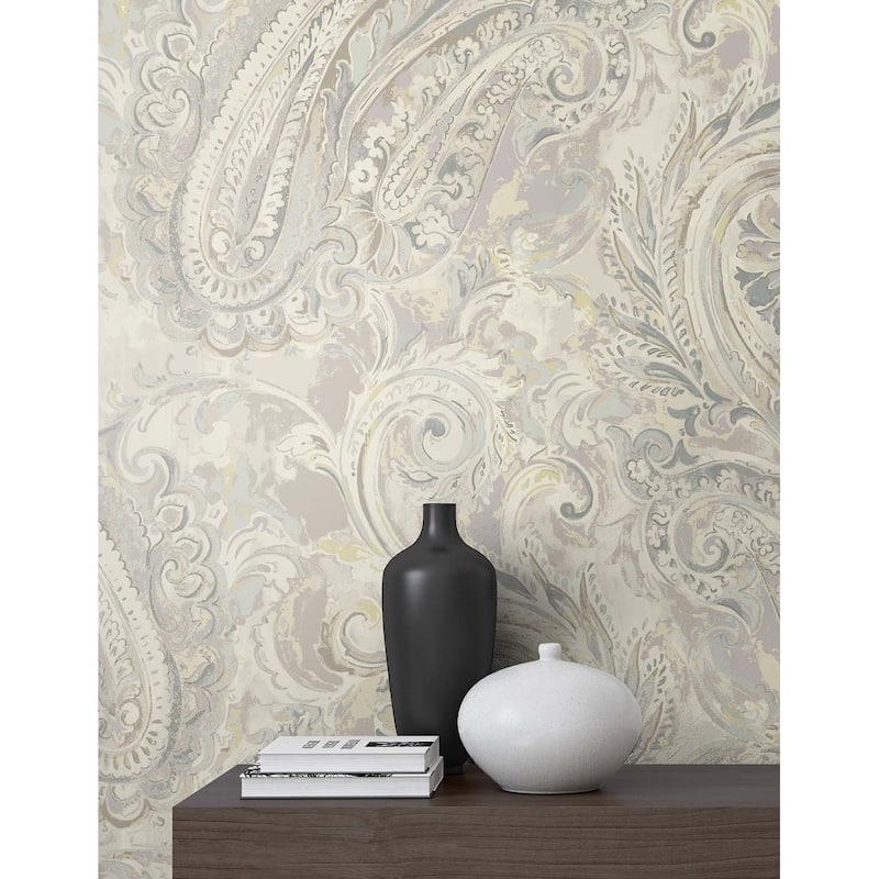 Seabrook Designs Valentina Paisley Unpasted Wallpaper