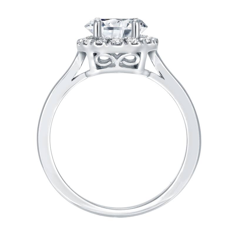 Auriya 14k Gold 1 1/5ctw Halo Moissanite Engagement Ring