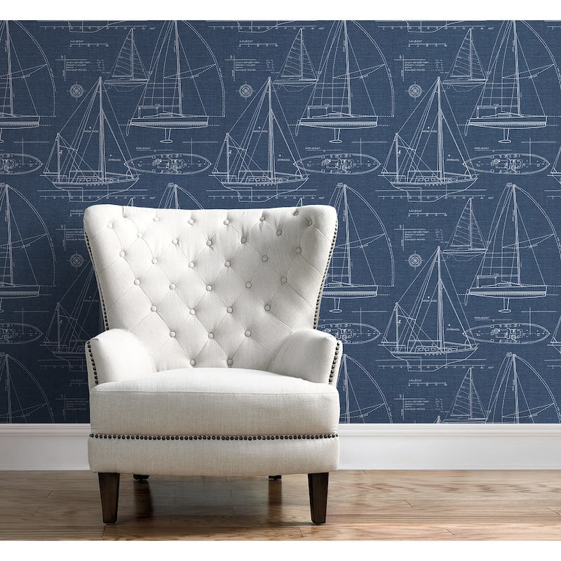 NextWall Yacht Club Peel and Stick Removable Wallpaper