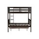 preview thumbnail 9 of 34, Full Over Full Rubber Wood Convertible into 2 Full Beds Bunk Bed with 2 Drawers ,Ladder and Safety Guardrails