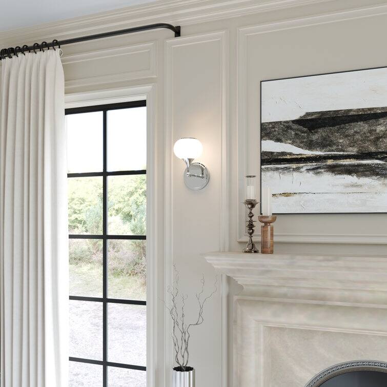 Acroma 1 Light Polished Chrome Finish Modern Globe Vanity Light