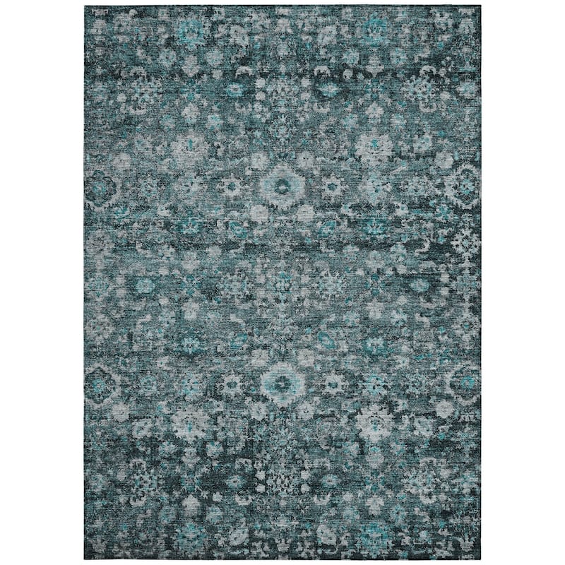 HomeRoots Oriental Traditional Rectangle Outdoor Rug