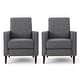 preview thumbnail 2 of 10, Mervynn Mid-century Tufted Recliners (Set of 2) by Christopher Knight Home