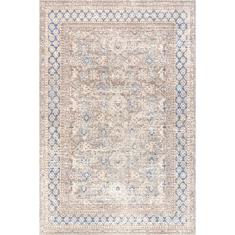 JONATHAN Y Xlendi English Country Argyle Area Rug - 5 X 8 - Grey/Blue