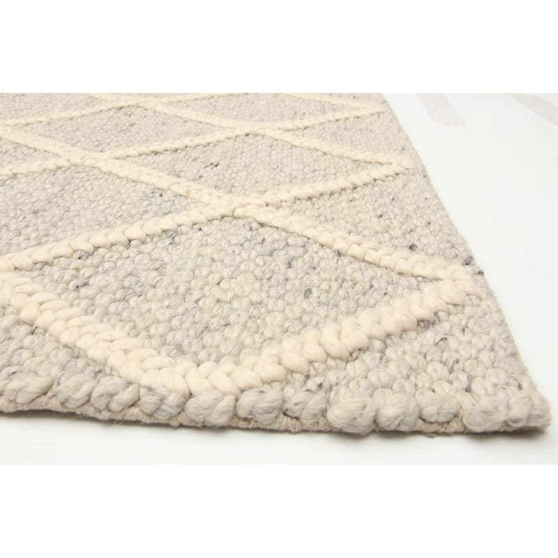 ECARPETGALLERY Braid weave Sienna Cream Wool Rug - 4'11 x 7'10