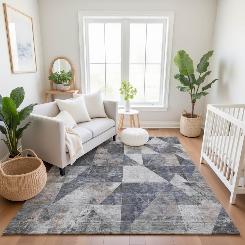 Premium Washable Super Soft Contemporary Mosaic Mayfield Rug