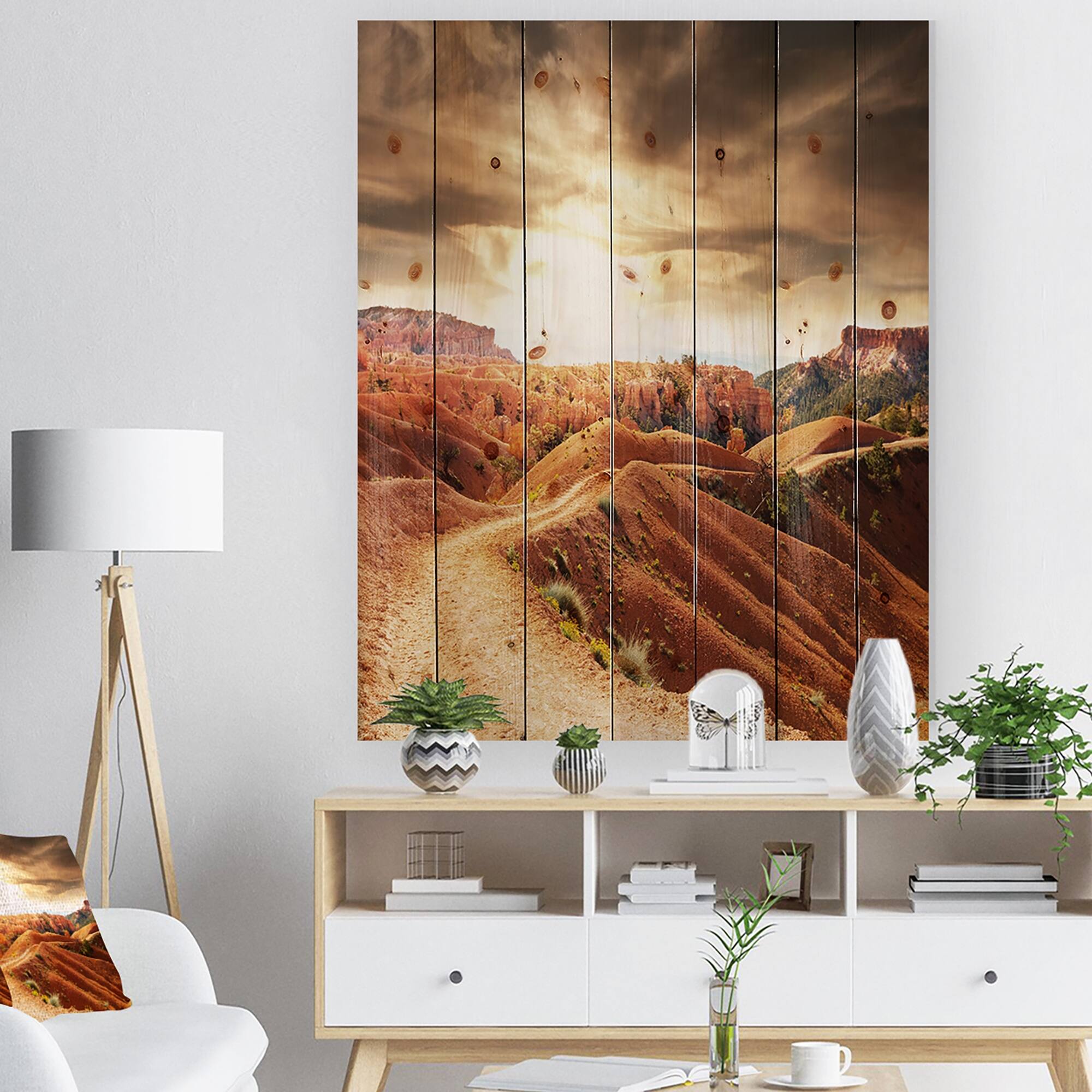 Designart 'Beautiful View Of Bryce Canyon' Country Wood Wall Art