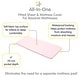preview thumbnail 10 of 38, BreathableBaby All-in-One Fitted Sheet & Waterproof Cover for 33" x 15" Bassinet Mattress (2-Pack)