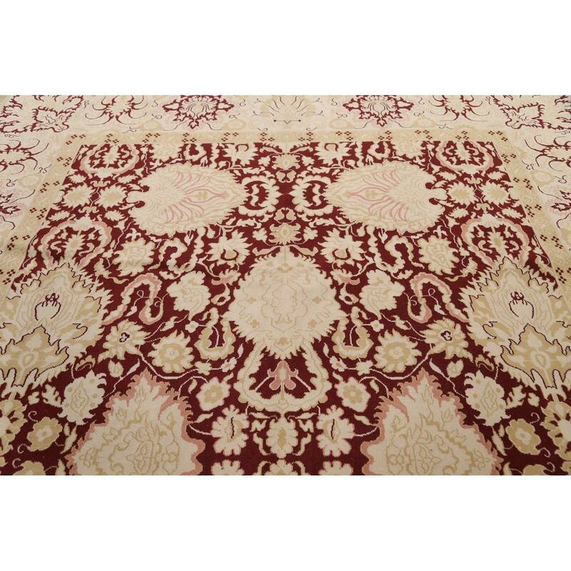 Vegetable Dye Floral Peshawar Oriental Area Rug Wool Hand-knotted - 9'0" x 11'10"