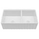 preview thumbnail 17 of 18, Karran 33" Double Bowl Workstation Fireclay Kitchen Sink with Reversible Fluted Apron Front