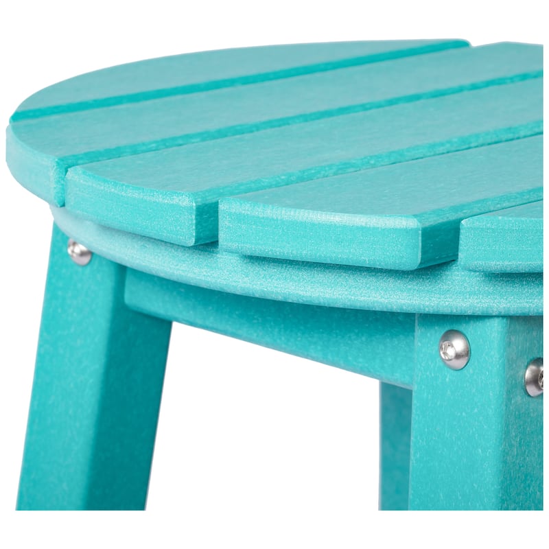 Laguna Hdpe All Weather Outdoor Patio 24" Round Counter Stool (Set Of 2)