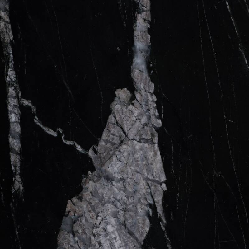 Marble Coffee Table Round Sculptural Pedestal - 30" Black - 30.0"