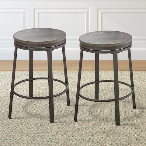 Perry Grey Counter Height Swivel Stool by Greyson Living (Set of 2)