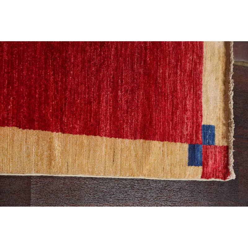 Oriental Gabbeh Kashkoli Wool Runner Rug Hand-knotted Hallway Carpet - 2'8" x 9'11"