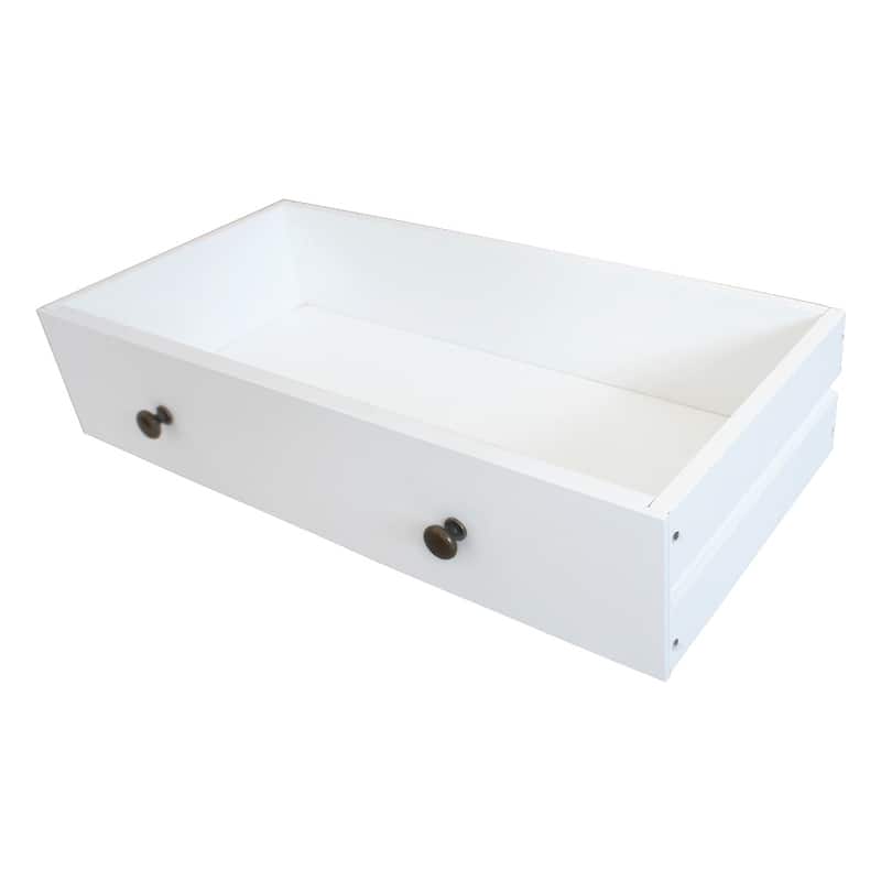 White MDF Double-Door Cabinet with Adjustable Shelf and Bronze Handles - 23.63 x 11.82 x 31.50