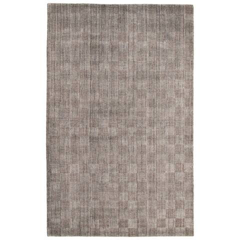 ECARPETGALLERY Hand Loomed Gabbeh Luribaft Taupe Rug - 5'0 x 8'0