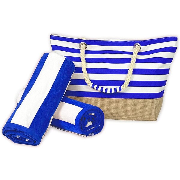 3 Piece Set Ultrasoft Beach Towel Set 32x62 and a Beach Bag 3 Piece Set Ultrasoft Beach Towel Set 32x62 and a Beach Bag