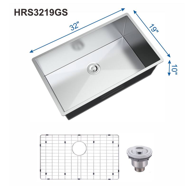 Topcraft Undermount Stainless Steel Kitchen Sink - 32*19