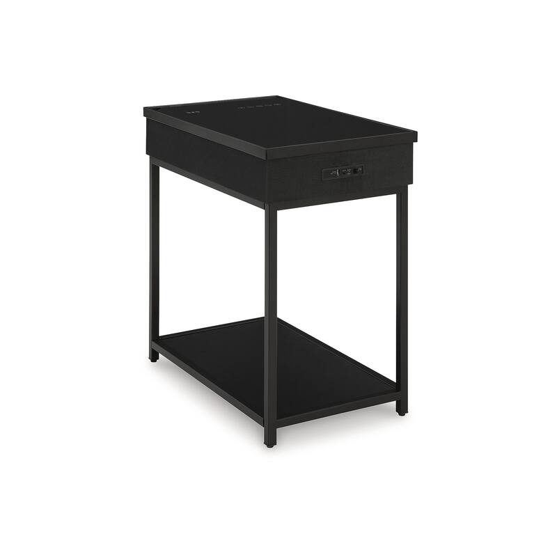 Signature Design by Ashley Gemmet Black Accent Table - 15"W x 25"D x 27"H
