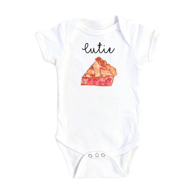 Pie Cutie - Baby Boy Girl Clothes Infant Bodysuit Funny Cute Newborn 1C - Pink - 0-3M