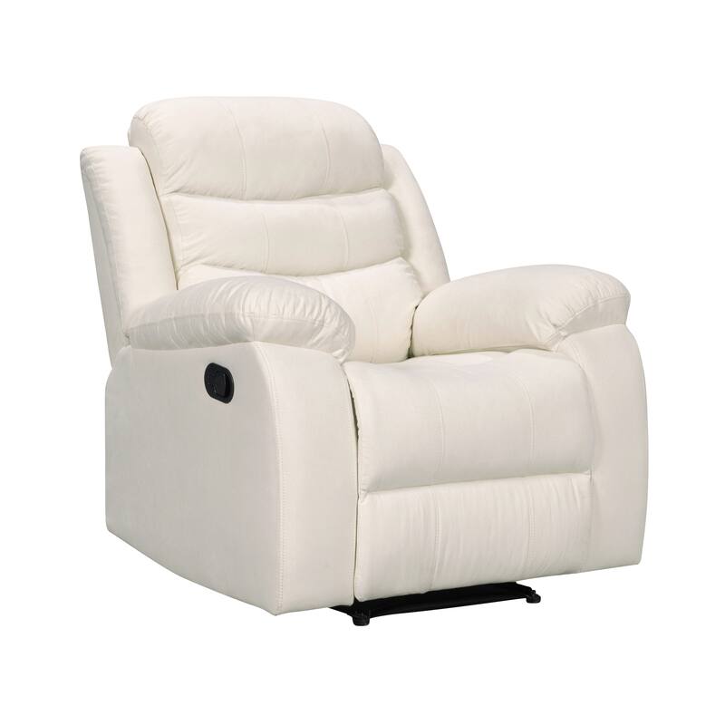 Q-Max Manual Recliner Chair with Overstuffed Cushions for Bedroom and Living Room Reclining Single Sofa Chair