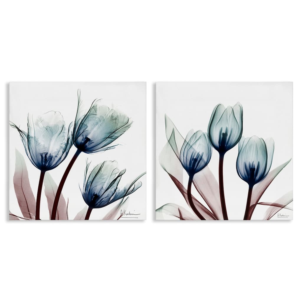 Stupell Vibrant Blue Tulips Canvas Wall Art Design By Albert Koetsier (Set of 2)