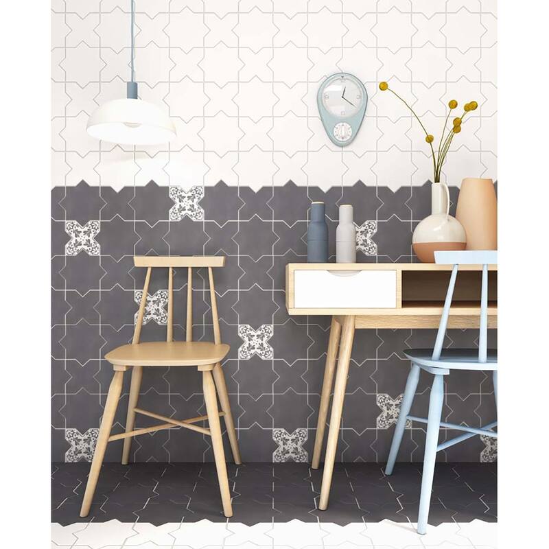 Apollo tile 5" x 5" Siena Matte White Ceramic Tile (5.37 sq ft/case) - 27 Pack