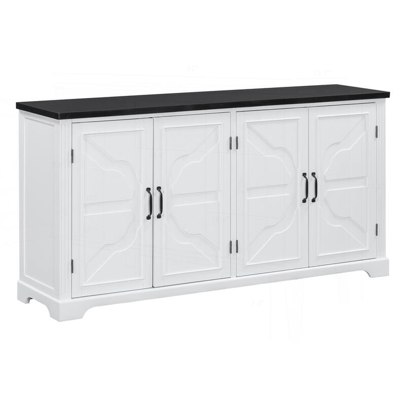 Charming Wooden Sideboard with Ample Storage and Sturdy Construction