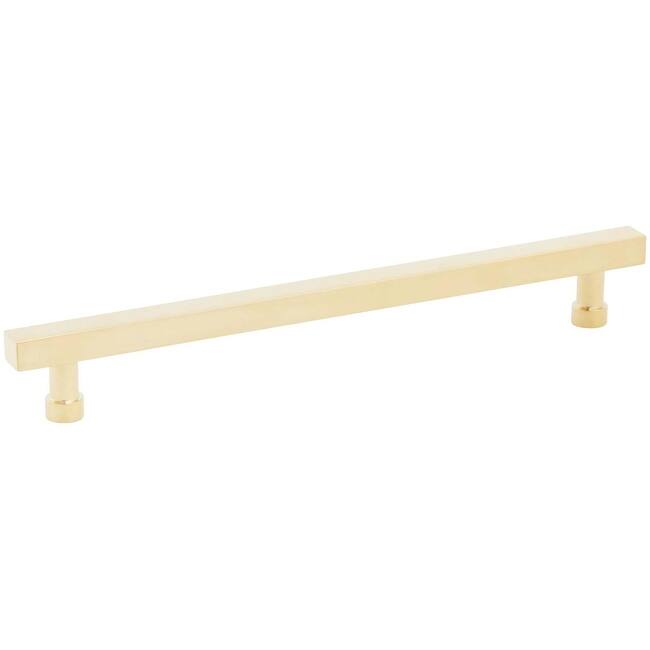 Schaub and Company 211082 NOHO 8" Center to Center Solid Metal Modern - Unlacquered Brass