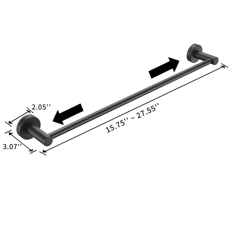 Adjustable Expandable Towel Bar for Bathroom Thicken Space Wall Mount