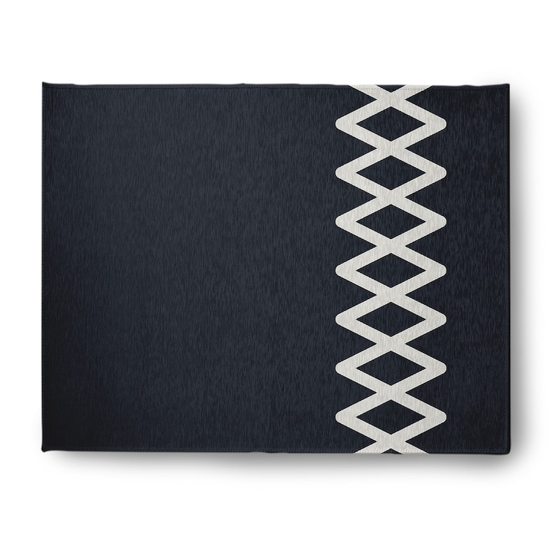 Zipper Stripe Indoor/Outdoor Rug - Shark Blue - 8' x 10'