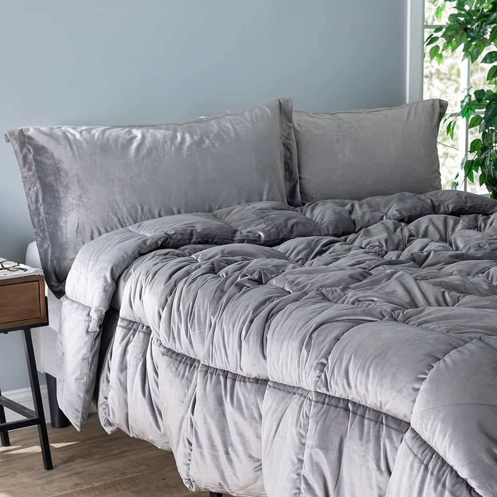 Cuz I'm Cozy - Coma Inducer® Comforter Set - USA Heavyweight Filled - Storm Cloud Gray