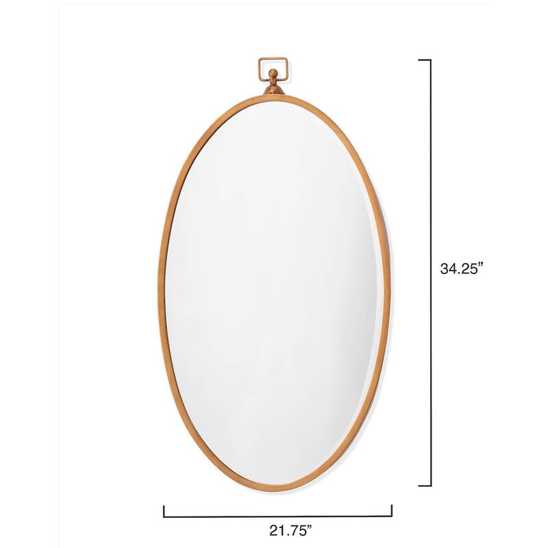 Alden Décor Ellie Iron Mirror, Black