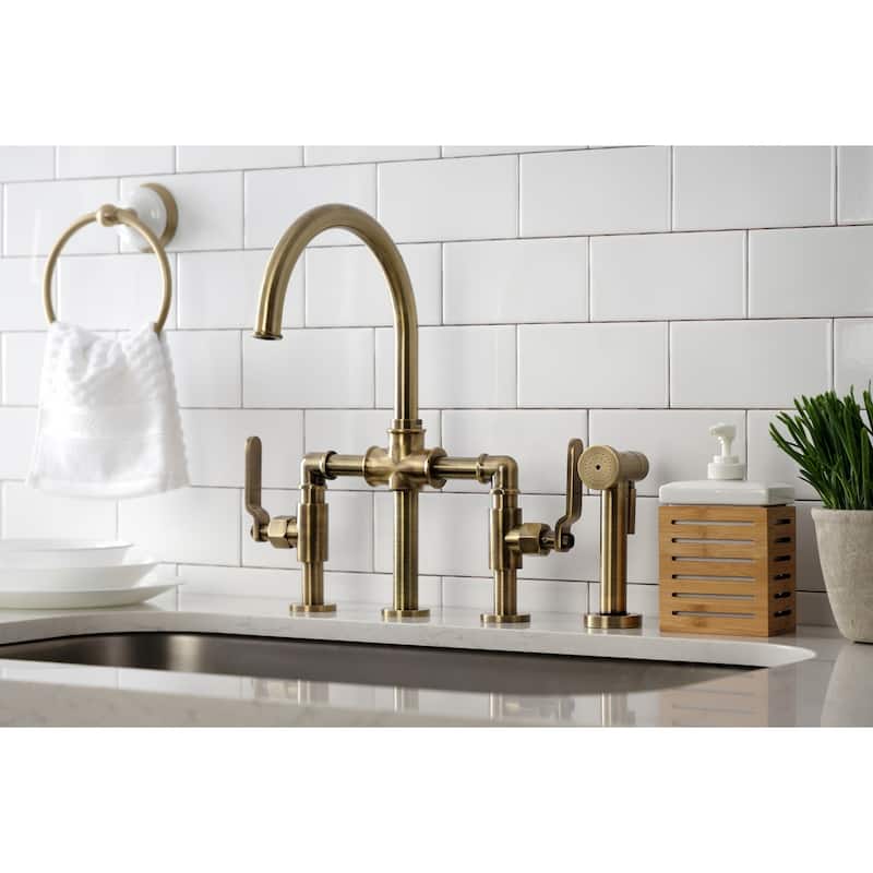 Kingston Brass Whitaker Bridge Kitchen Faucet