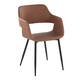 Option Brown Faux Leather/Black Metal