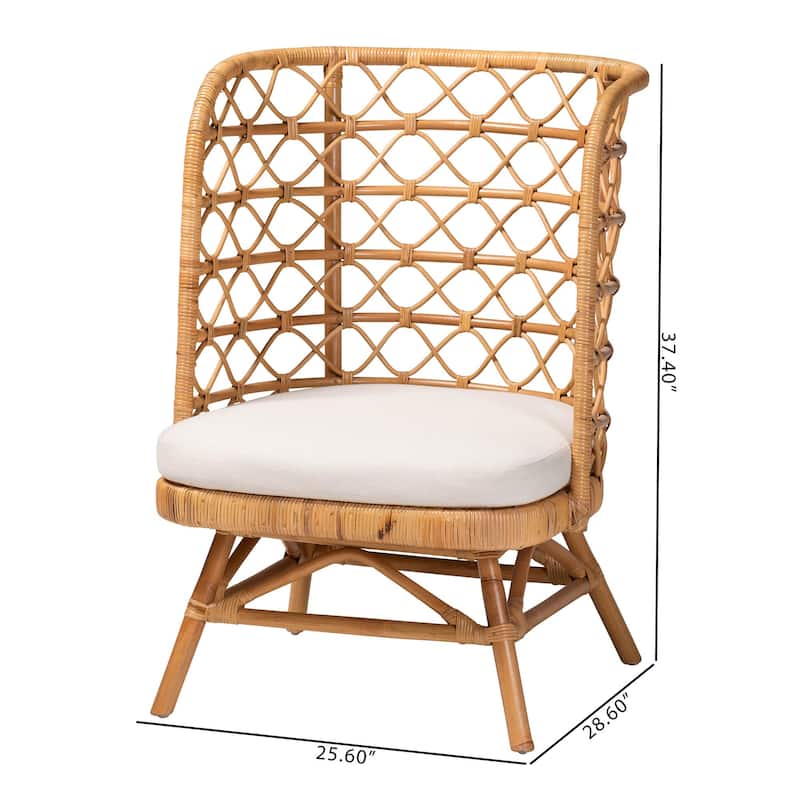 Tania Bohemian Light Honey Rattan Accent Chair