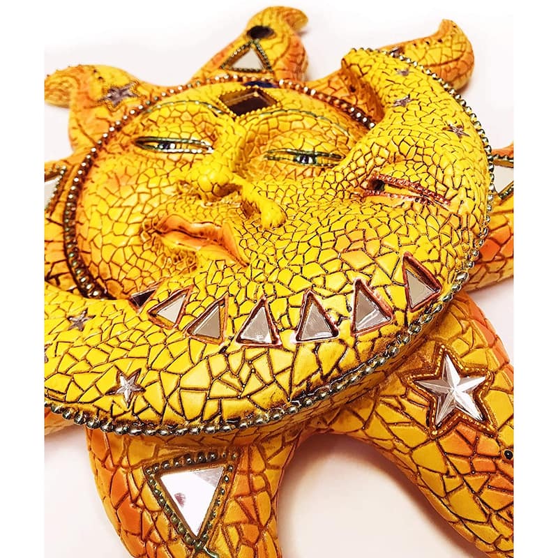 Q-Max Mosaic Sun and Moon Wall Decor