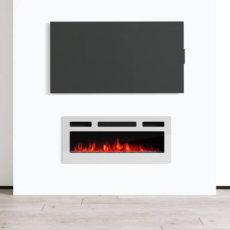 Recessed Wall-mounted Electric Fireplace