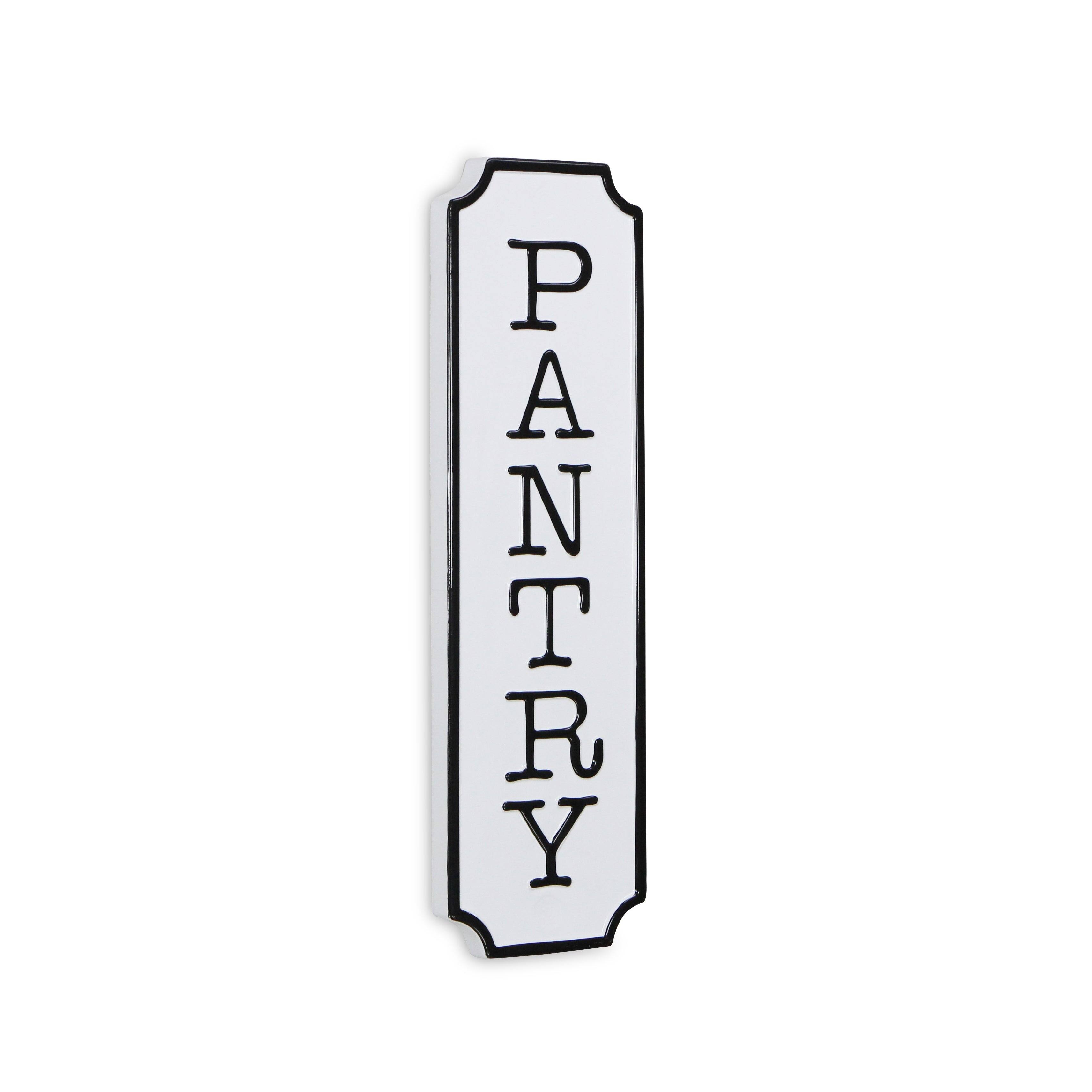 White Metal Pantry Vertical Wall Sign On Sale Bed Bath & Beyond