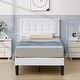 preview thumbnail 15 of 58, VECELO Tufted Upholstered Kids Bed with Adjustable Headboard,Twin Size Bed Set of 2