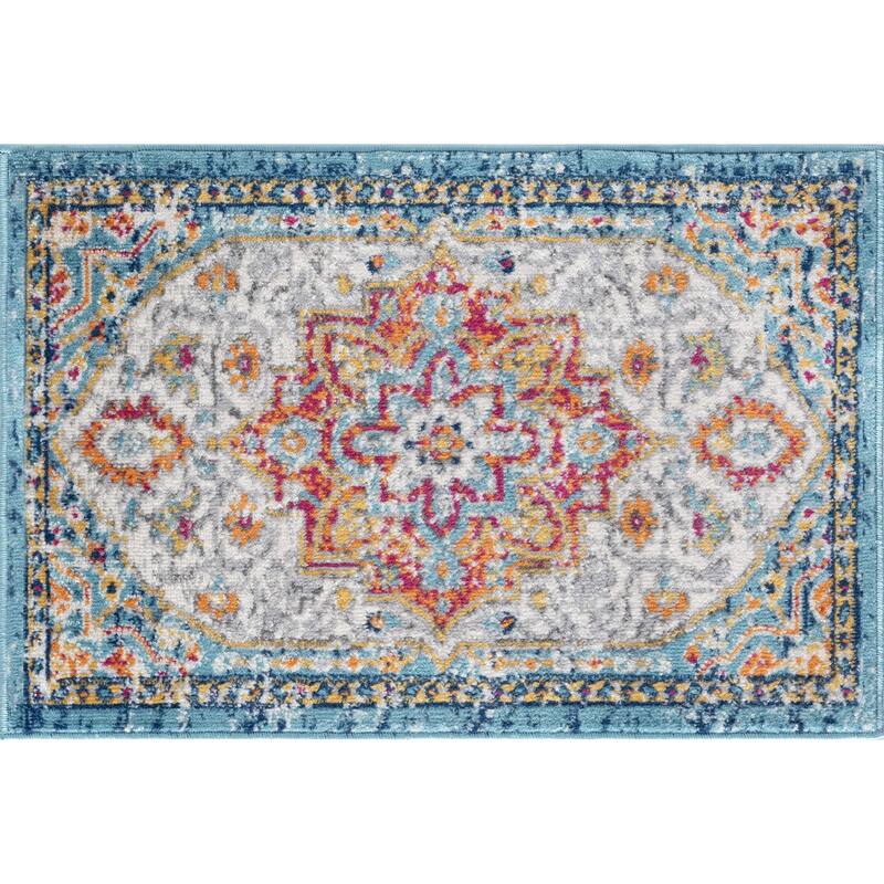 Dynah Bohemian & Eclectic Medallion Indoor Area Rug