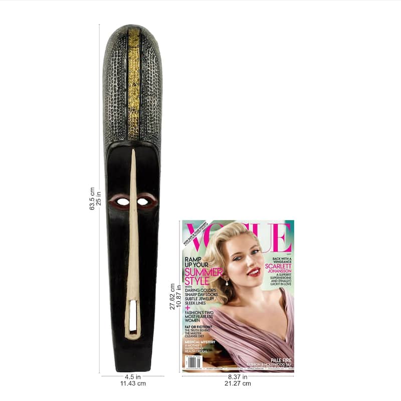 Handmade Enigmatic Gaze Wood Mask (Ghana)