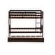 preview thumbnail 30 of 41, Twin Rubber Wood Bunk Bed with Trundle, Convertible into 2 Twin Size Beds, Twin Size Bunk Bed with Ladder and Safety Guardrails
