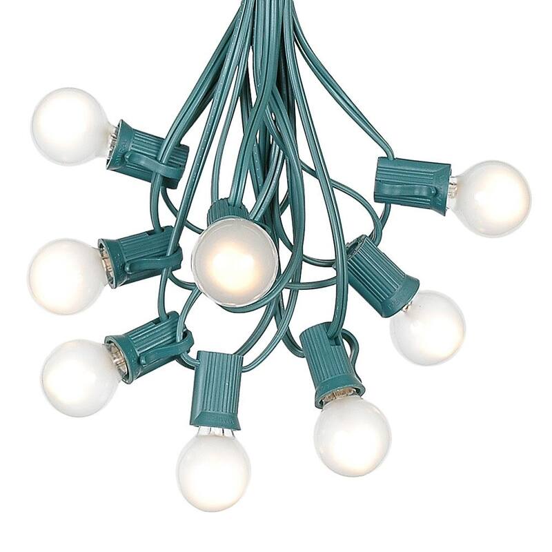 25 Foot G30 Outdoor Globe Patio String Lights - Set of 25 G30 Bulbs - White