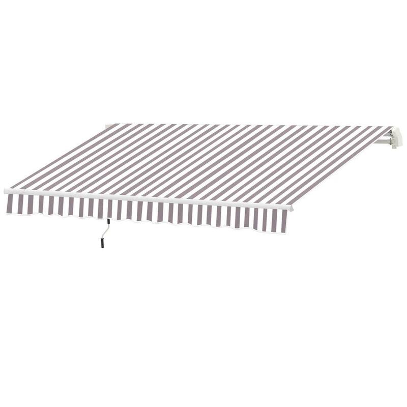 10' x 8' Retractable Sun Shade Patio/Window Awning - Polyester Fabric